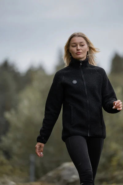 Uhip Fleece Jacka Cozy Pile Full Zip Svart