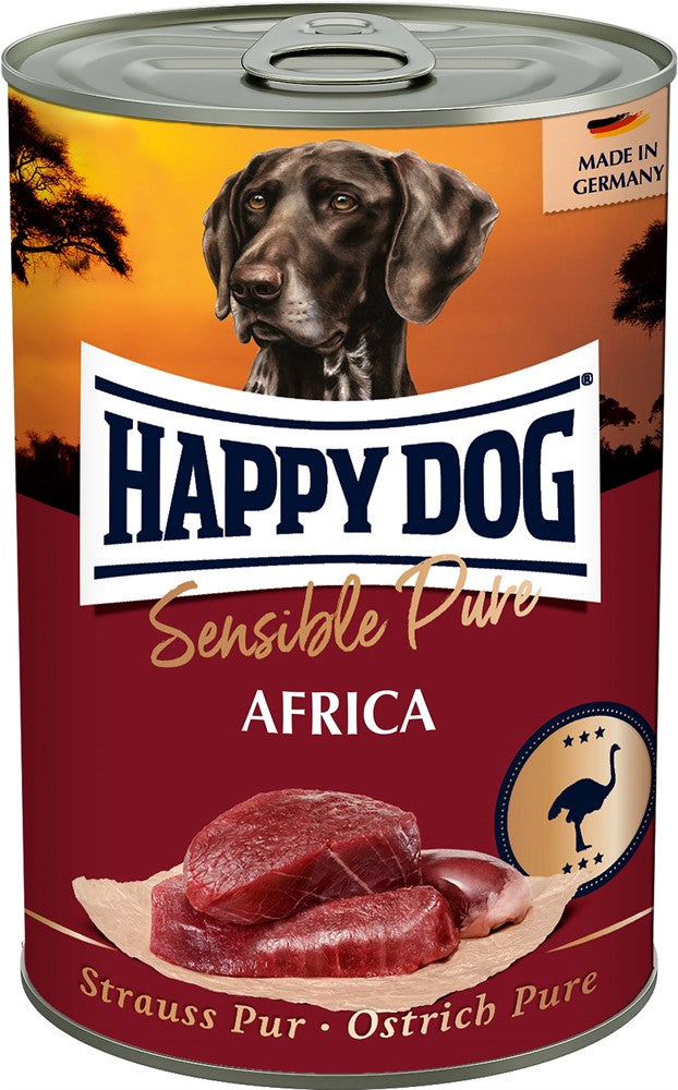 HappyDog Våtfoder Africa 100% struts 400g