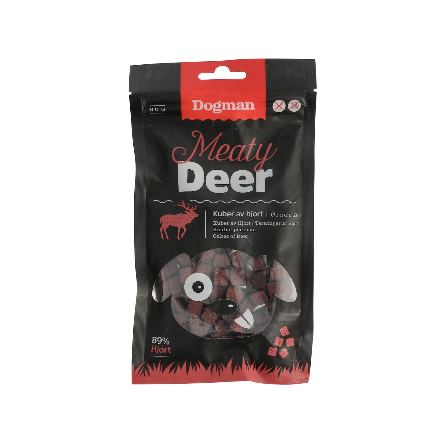 Dogman Hundgodis Meaty Kuber av Hjort