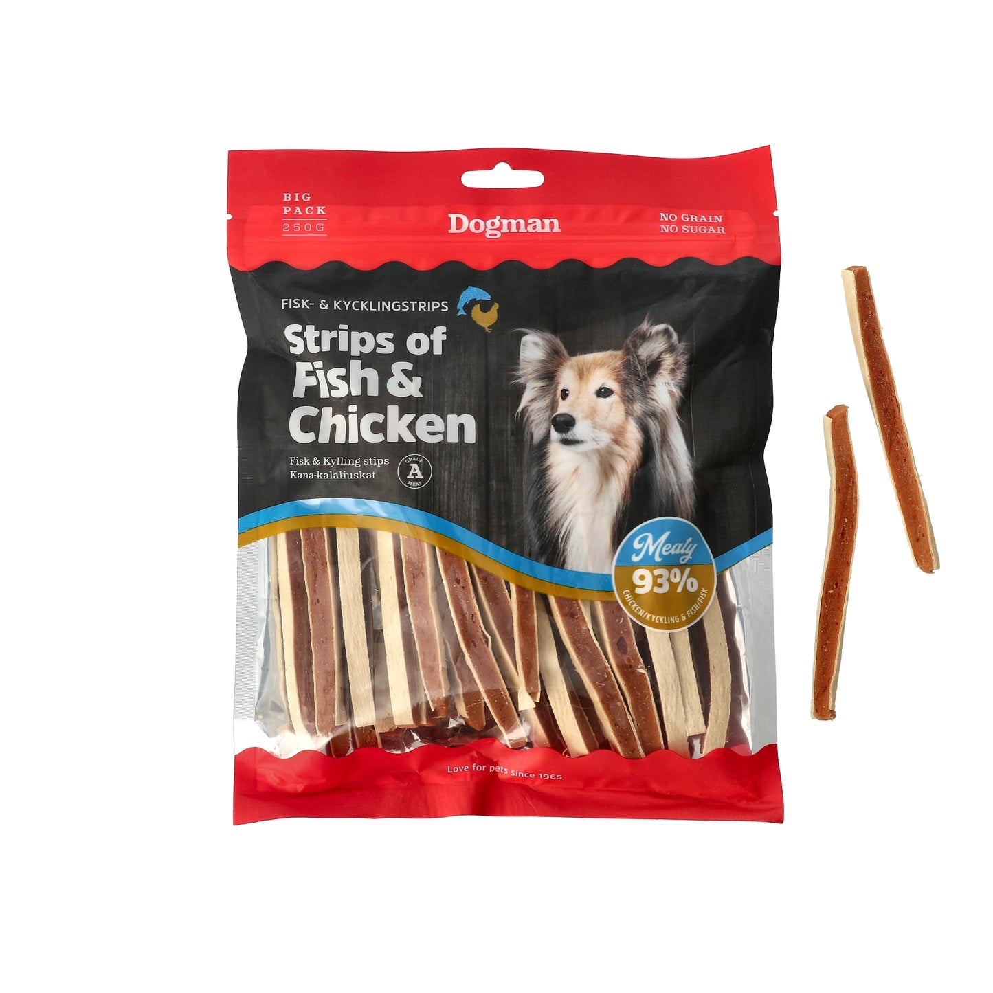 Dogman Hundgodis Strips of Fish & Chicken