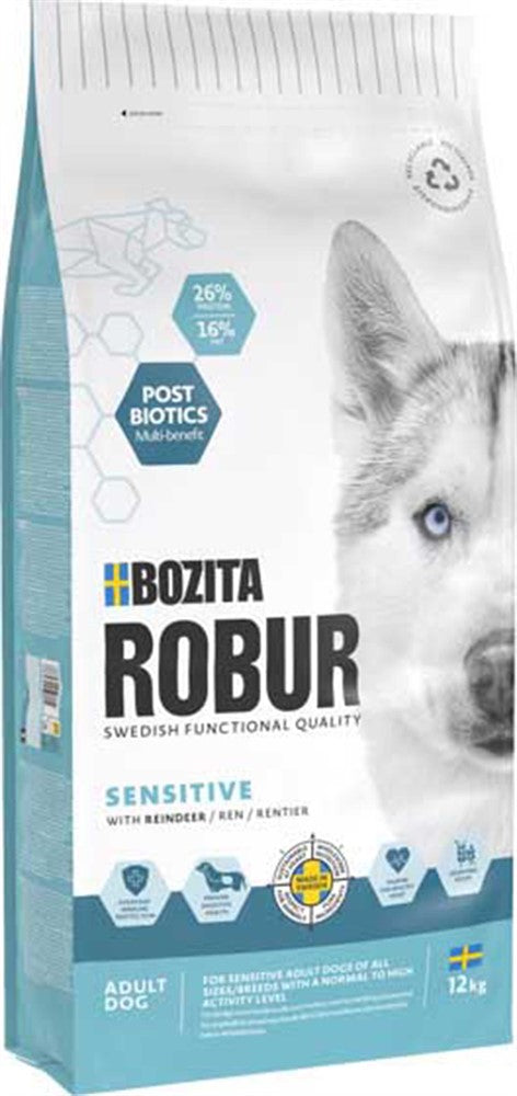 Bozita Robur Adult Sensitive Reindeer Torrfoder 12kg