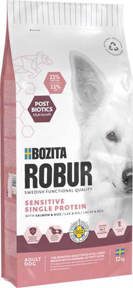 Bozita Robur Adult Sensitive Single Protein Salmon Torrfoder 12kg