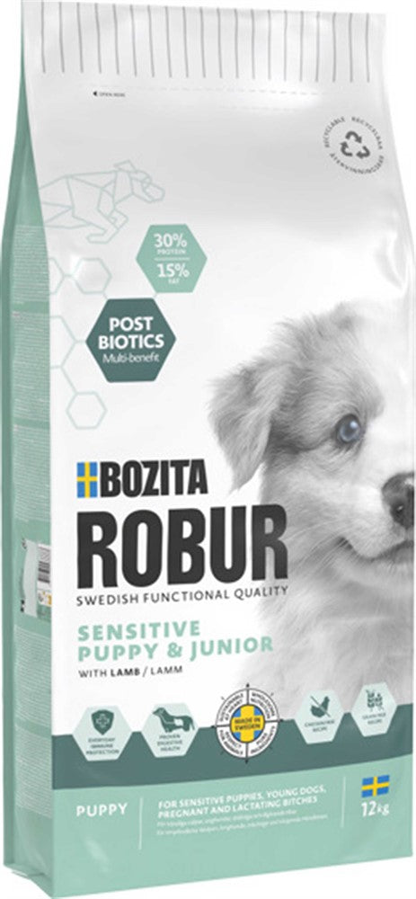 Bozita Robur Sensitive Grain Free Puppy Lamb Torrfoder 12kg