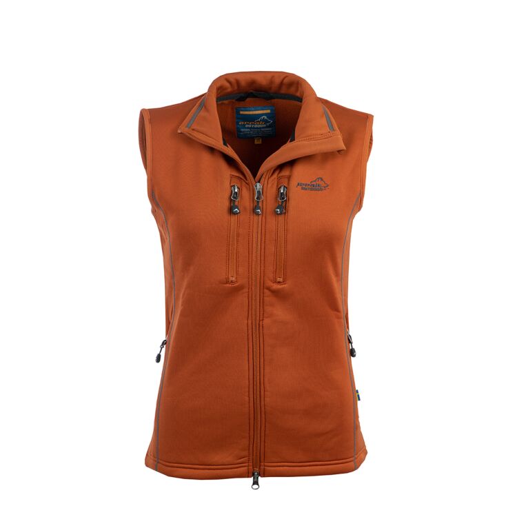 Arrak Outdoor Powerfleece Väst Dam Burnt Orange
