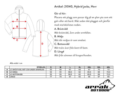 Arrak Outdoor Hybridjacka Herr Oliv