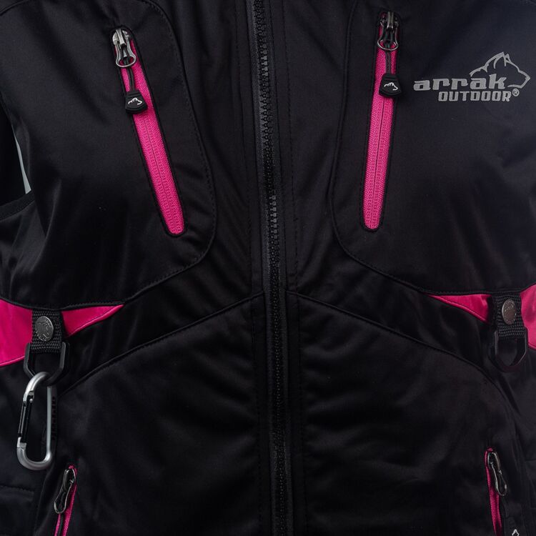 Arrak Outdoor Acadia väst dam svart/rosa
