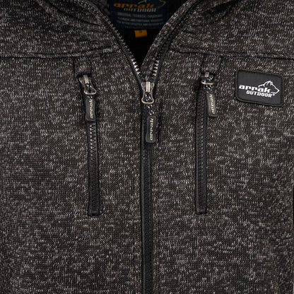 Arrak Outdoor Pilefleece Hood Svart Herr