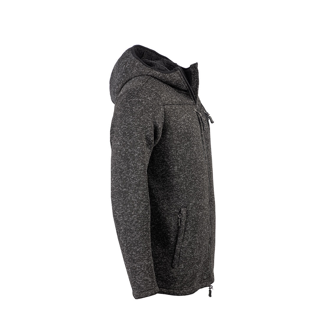 Arrak Outdoor Pilefleece Hood Svart Herr
