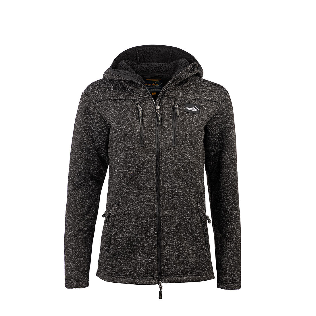 Arrak Outdoor Pilefleece Hood Svart Dam