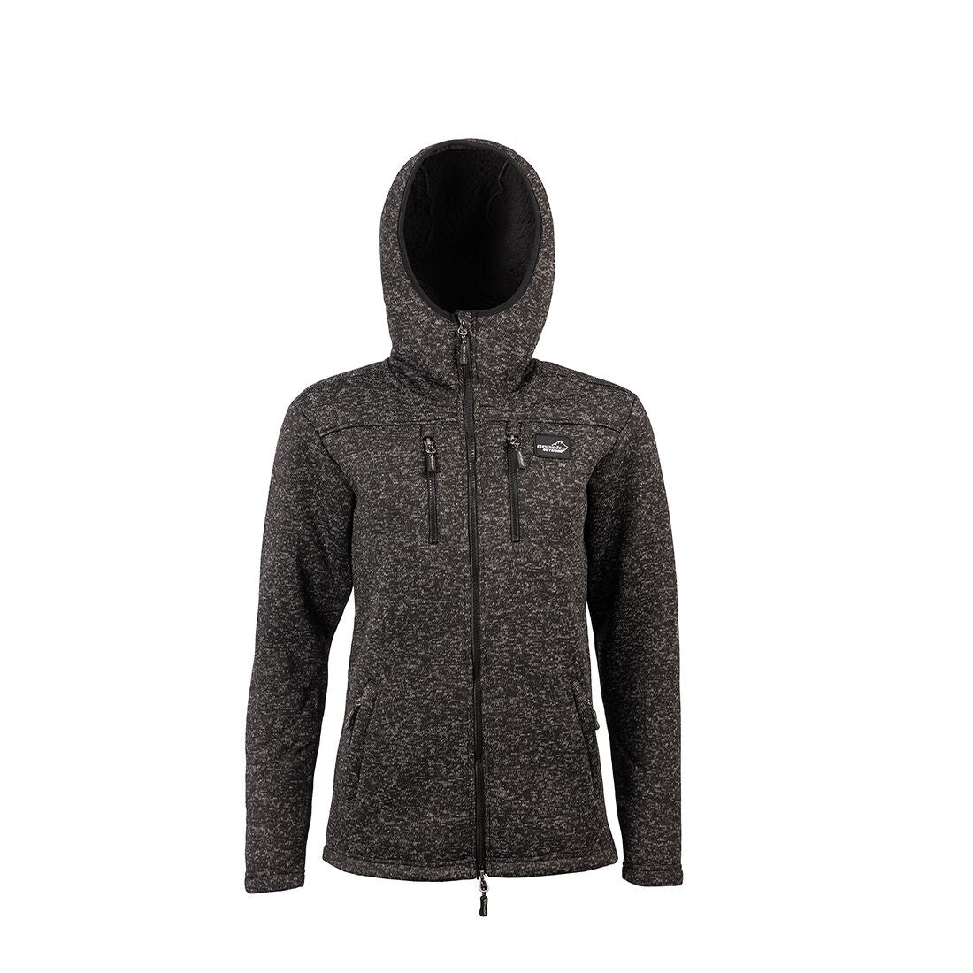 Arrak Outdoor Pilefleece Hood Svart Dam