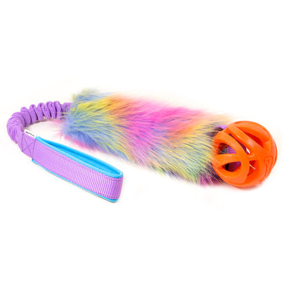 Zayma Craft Kampleksak Faux fur bungee with Chuckit! Breathe Right Ball med pip