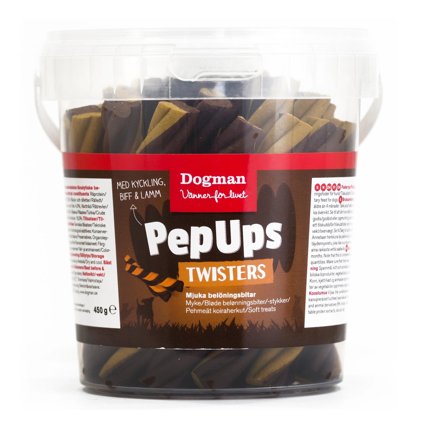 Dogman Hundgodis PepUps Twisters 3-smak
