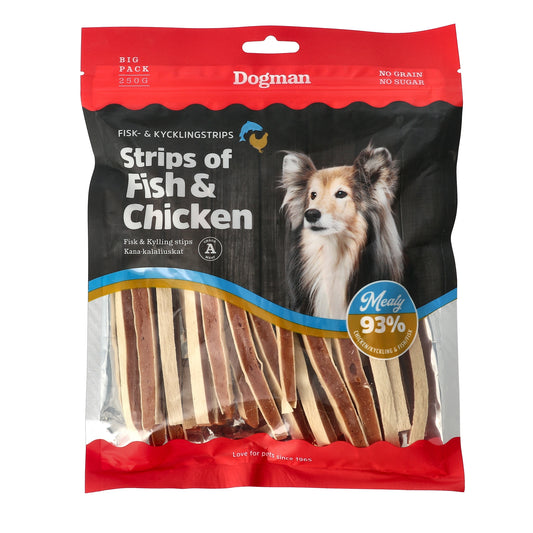 Dogman Hundgodis Strips of Fish & Chicken