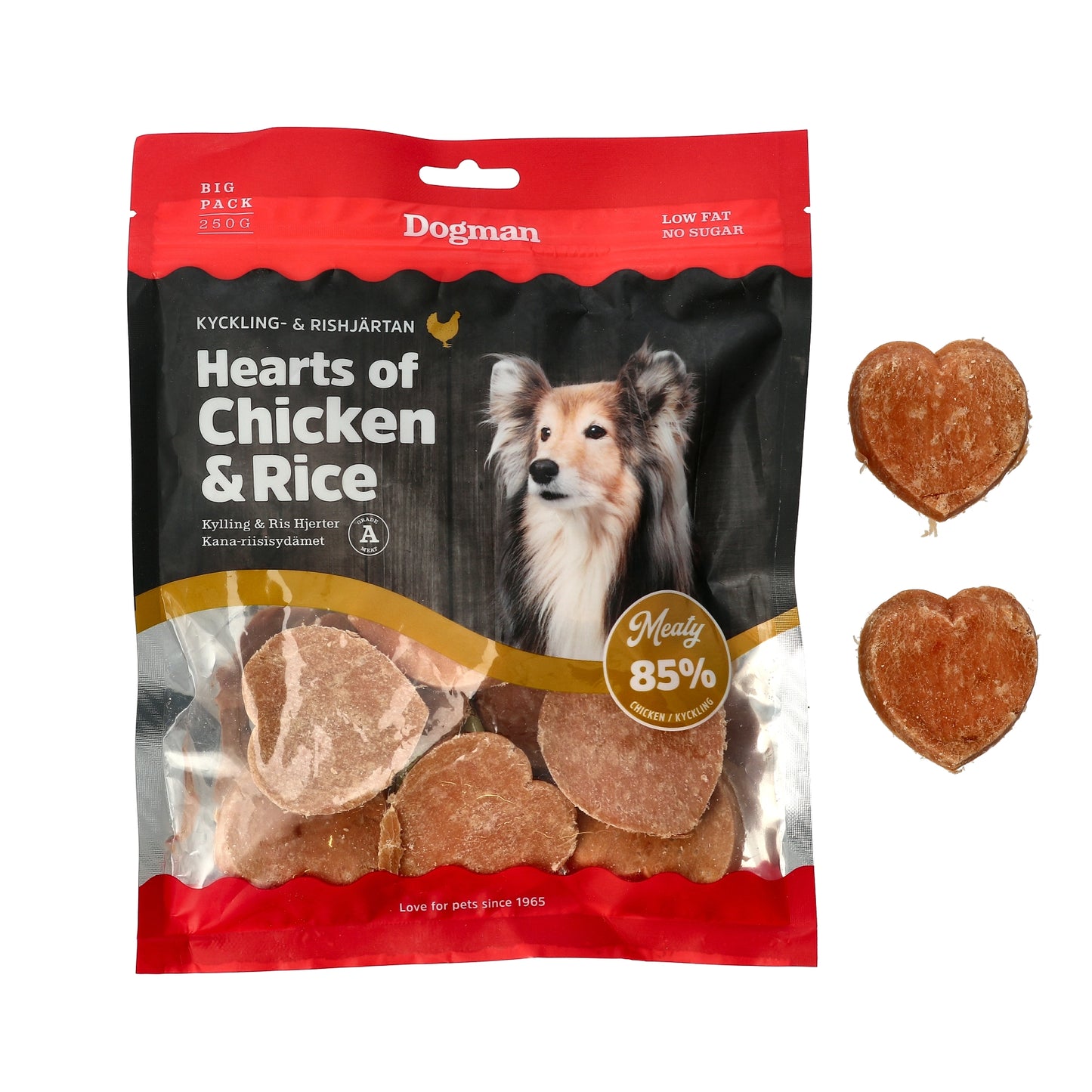 Dogman Hundgodis Hearts of Chicken & Rice