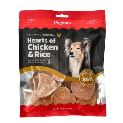 Dogman Hundgodis Hearts of Chicken & Rice
