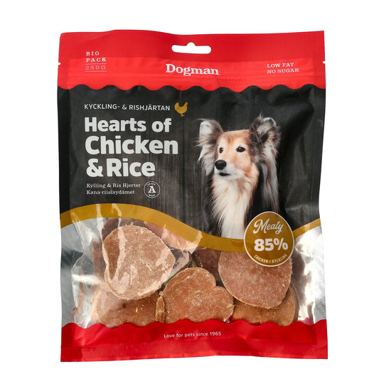 Dogman Hundgodis Hearts of Chicken & Rice