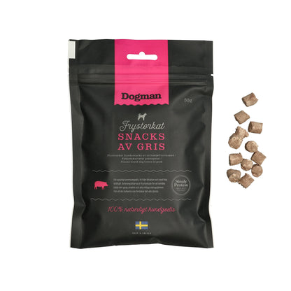 Dogman Hundgodis Frystorkat Snacks av Gris