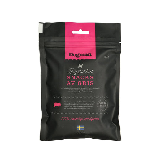 Dogman Hundgodis Frystorkat Snacks av Gris