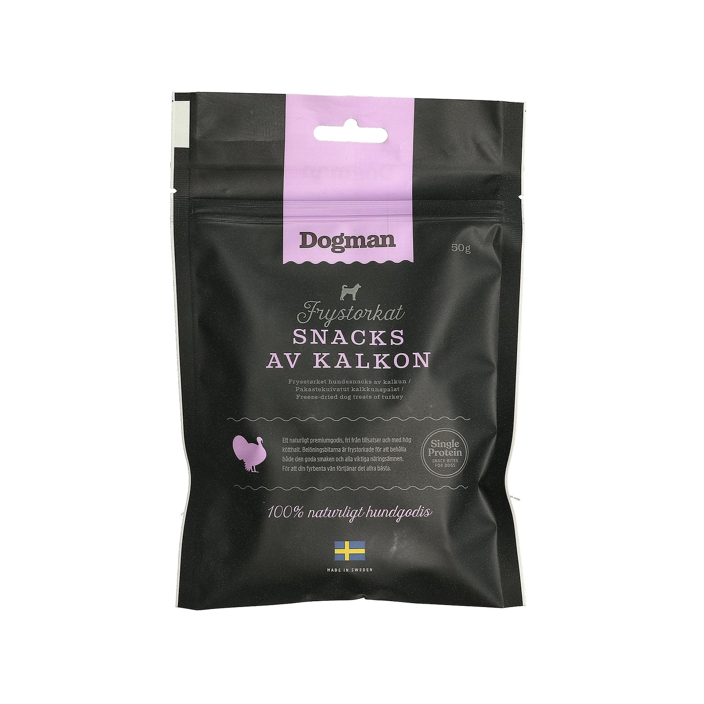 Dogman Hundgodis Frystorkat Snacks av Kalkon