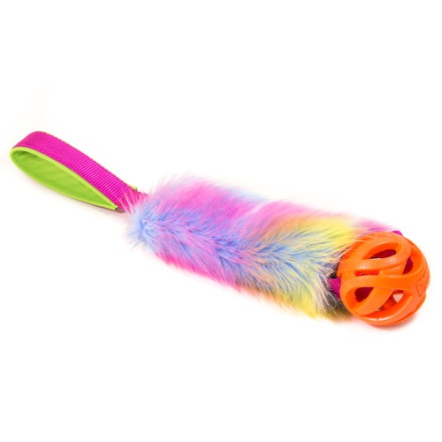Zayma Craft Kampleksak Faux fur with Chuckit! Breathe Right Ball med pip