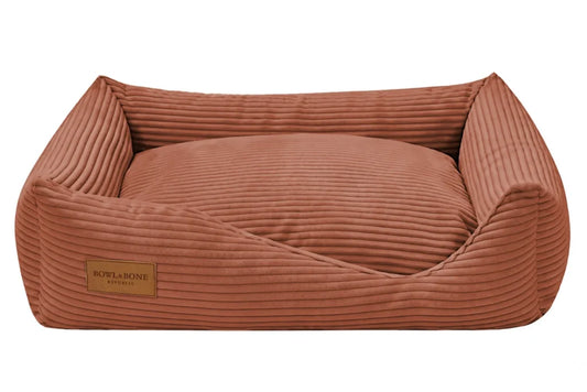 BOWL & BONE CORDUROY DOG BED DECO BRICK