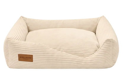 BOWL & BONE CORDUROY DOG BED DECO CREAM