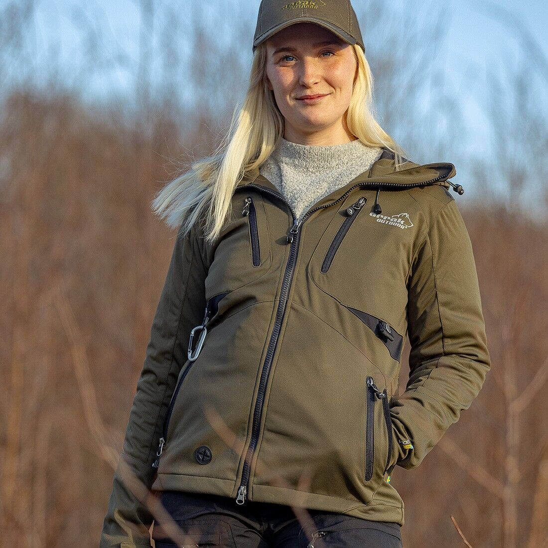 Arrak Outdoor Akka Softshell Jacka Dam Oliv