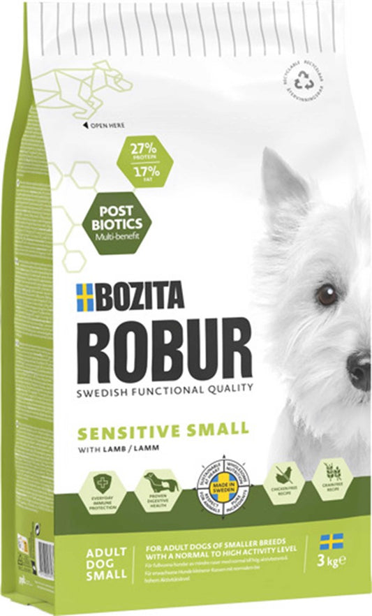 Bozita Robur Sensitive Adult Small Breed Lamb Torrfoder 7.5kg