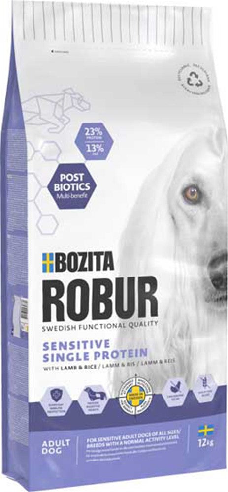 Bozita Robur Adult Sensitive Single Protein Lamb Torrfoder 12kg
