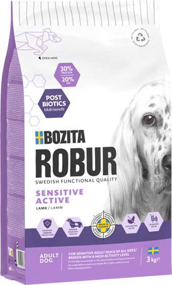 Bozita Robur Sensitive Grain Fredd Active Lamb Torrfoder 3kg