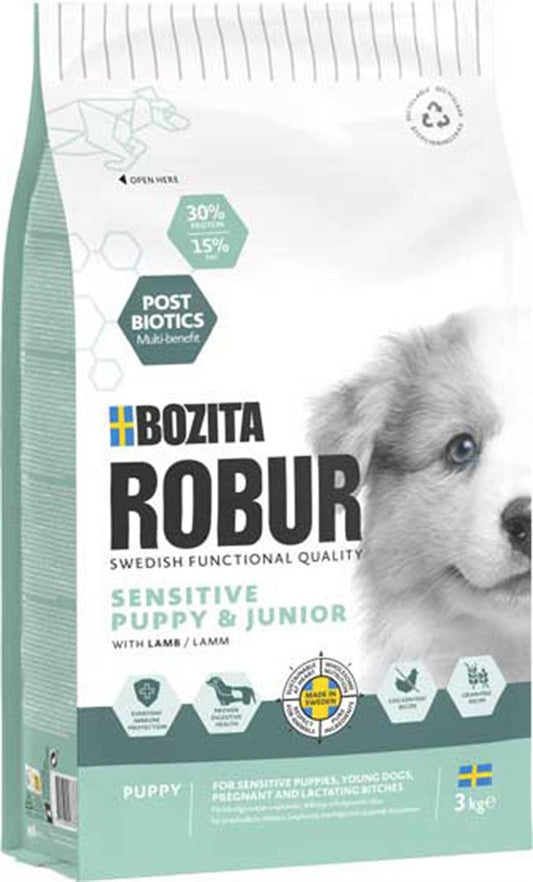 Bozita Robur Sensitive Grain Free Puppy Lamb Torrfoder 3kg