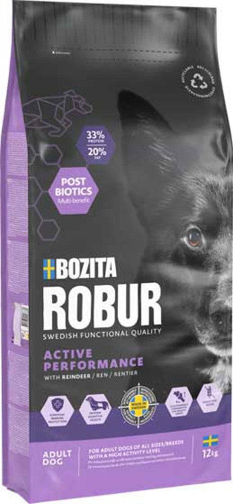 Bozita Robur Adult Active Performance Reindeer Torrfoder 12kg