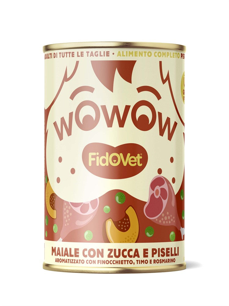 WOWOW Våtfoder fläsk, pumpa&ärtor 400g