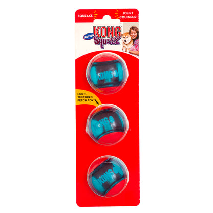 Kong Leksak Squeezz Action Ball 3p