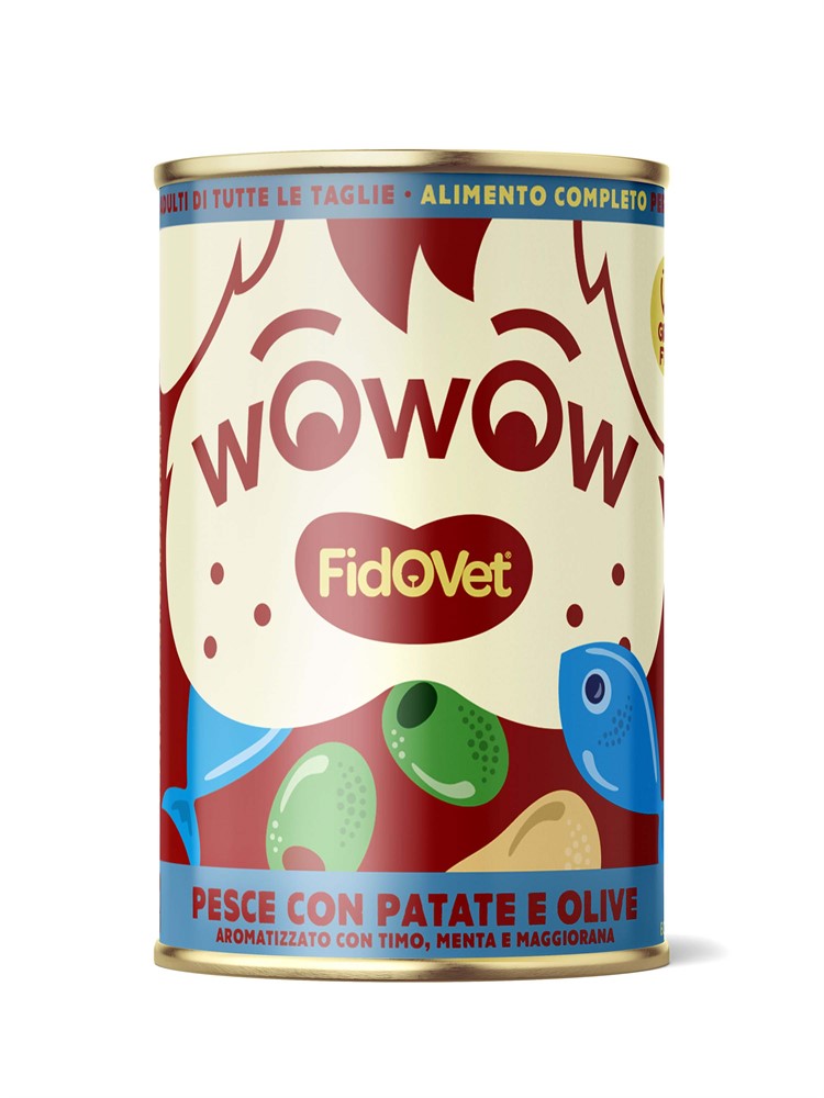 WOWOW Våtfoder fisk, potatis&oliver 400g