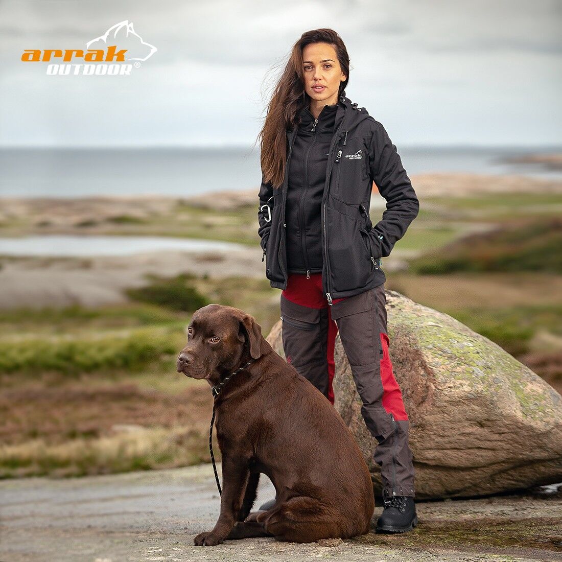 Arrak Outdoor Akka Softshell Jacka Dam Svart