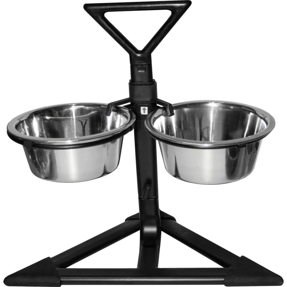 Ozami rostfri matbar justerbart hörn stativ 2x1700ml
