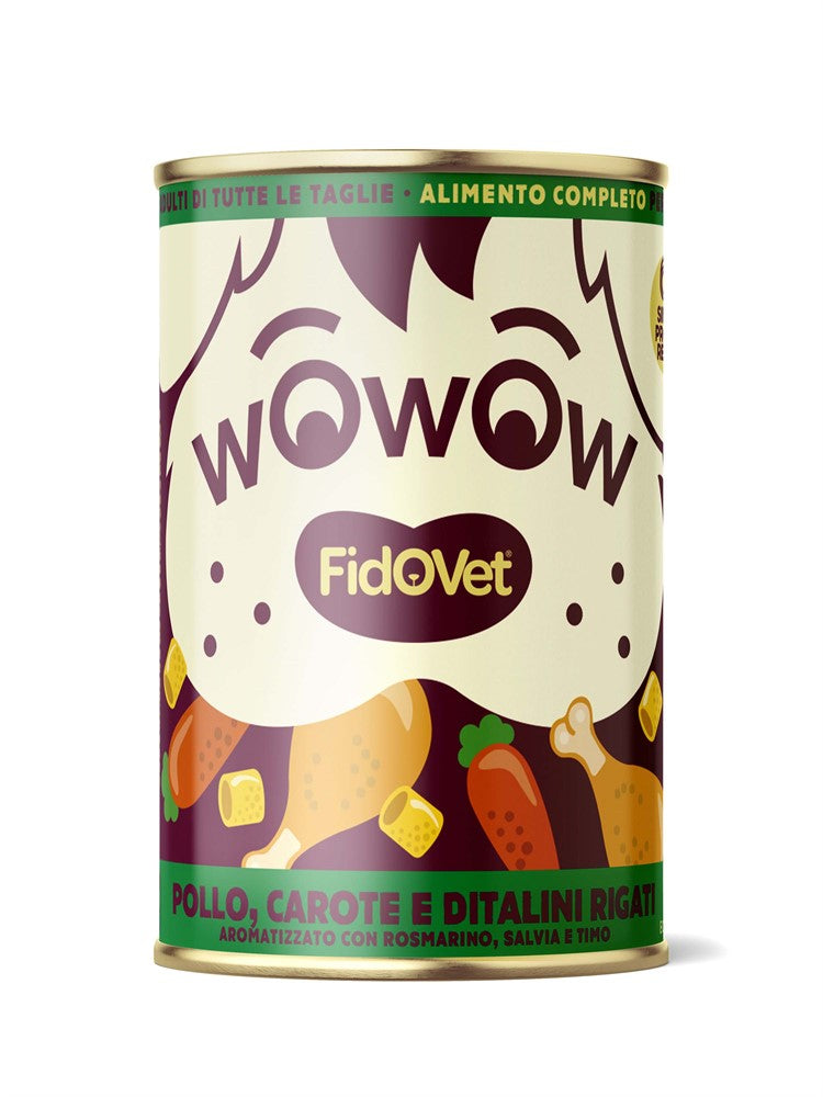 WOWOW våtfoder kyckling, morot/pasta 400g